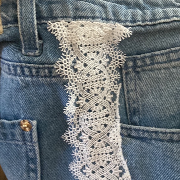 NWOT Blumarine Blue Lace Trim Distressed Skinny Jeans💙🤍💙 - Picture 6 of 13